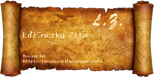 Lánczky Zita névjegykártya